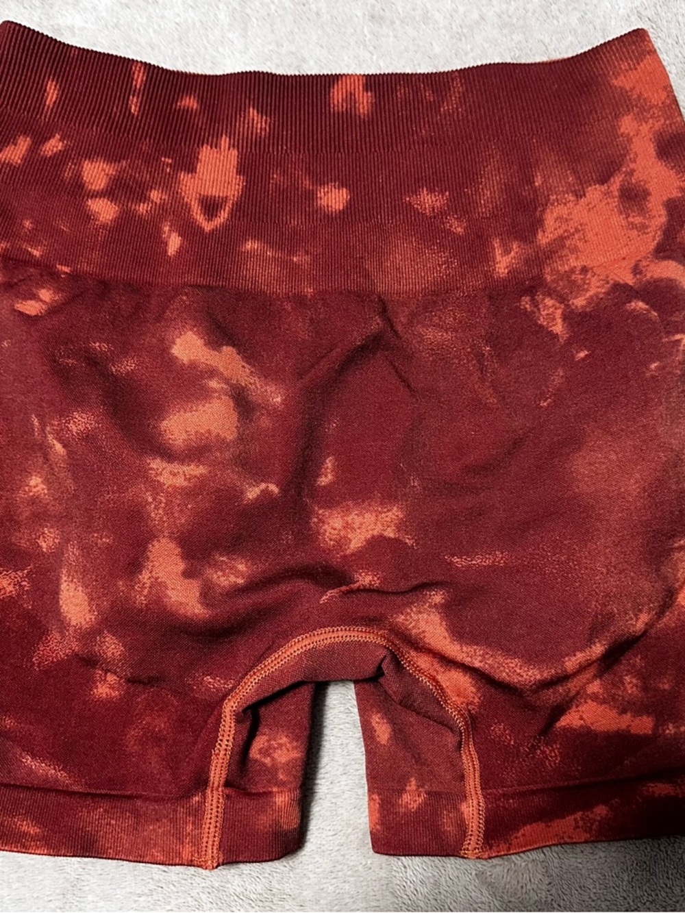 Darc Sport Rust burnt orange Tie-Dye Athletic Shorts